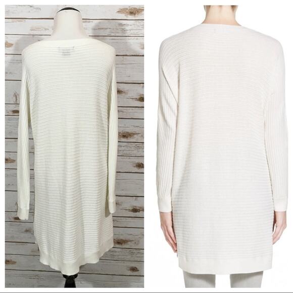 Trouve Side Zip Sweater Tunic - White - Small - Picture 3 of 16